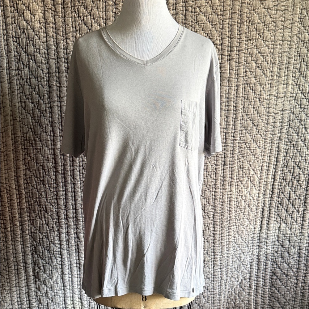 Classic Gray V-Neck Pocket Tee